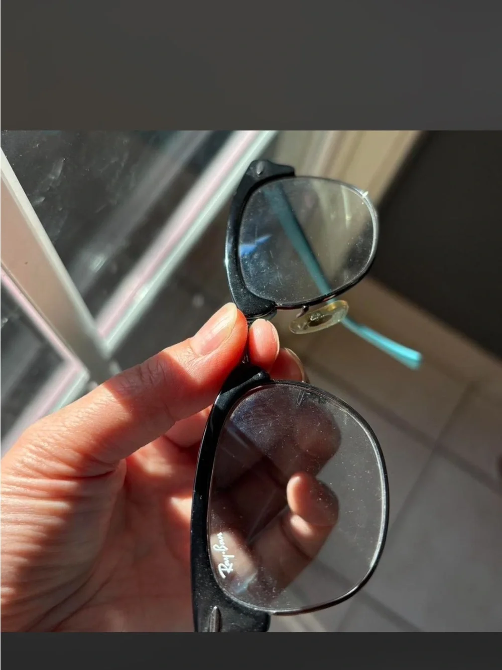 Ray-Ban Clubmaster Sunglasses - Black & Light Blue
